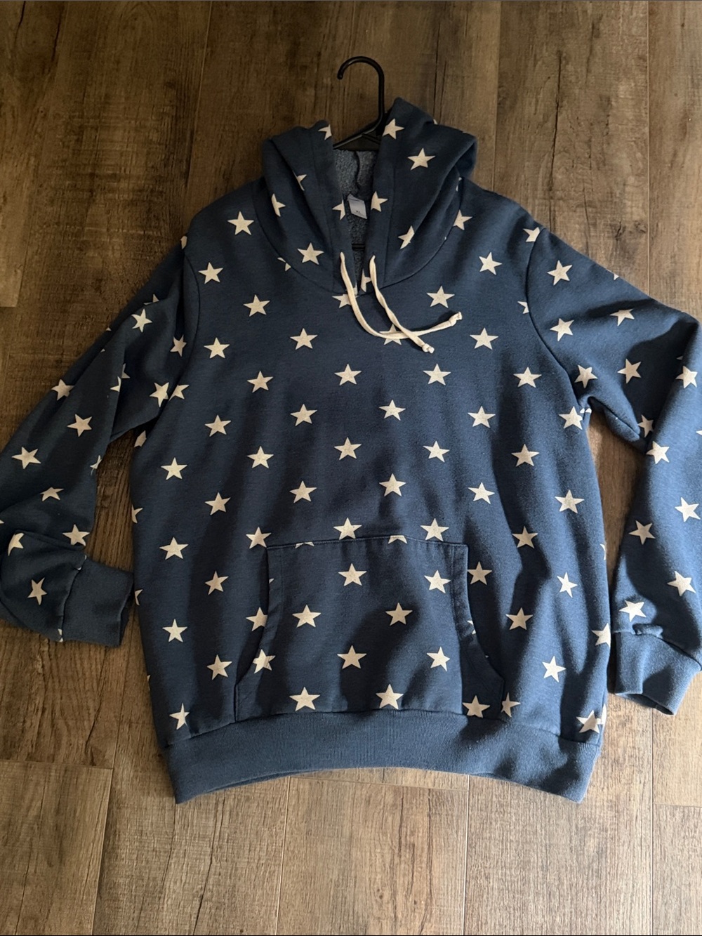 Alternative Navy Hoodie with White Star Print